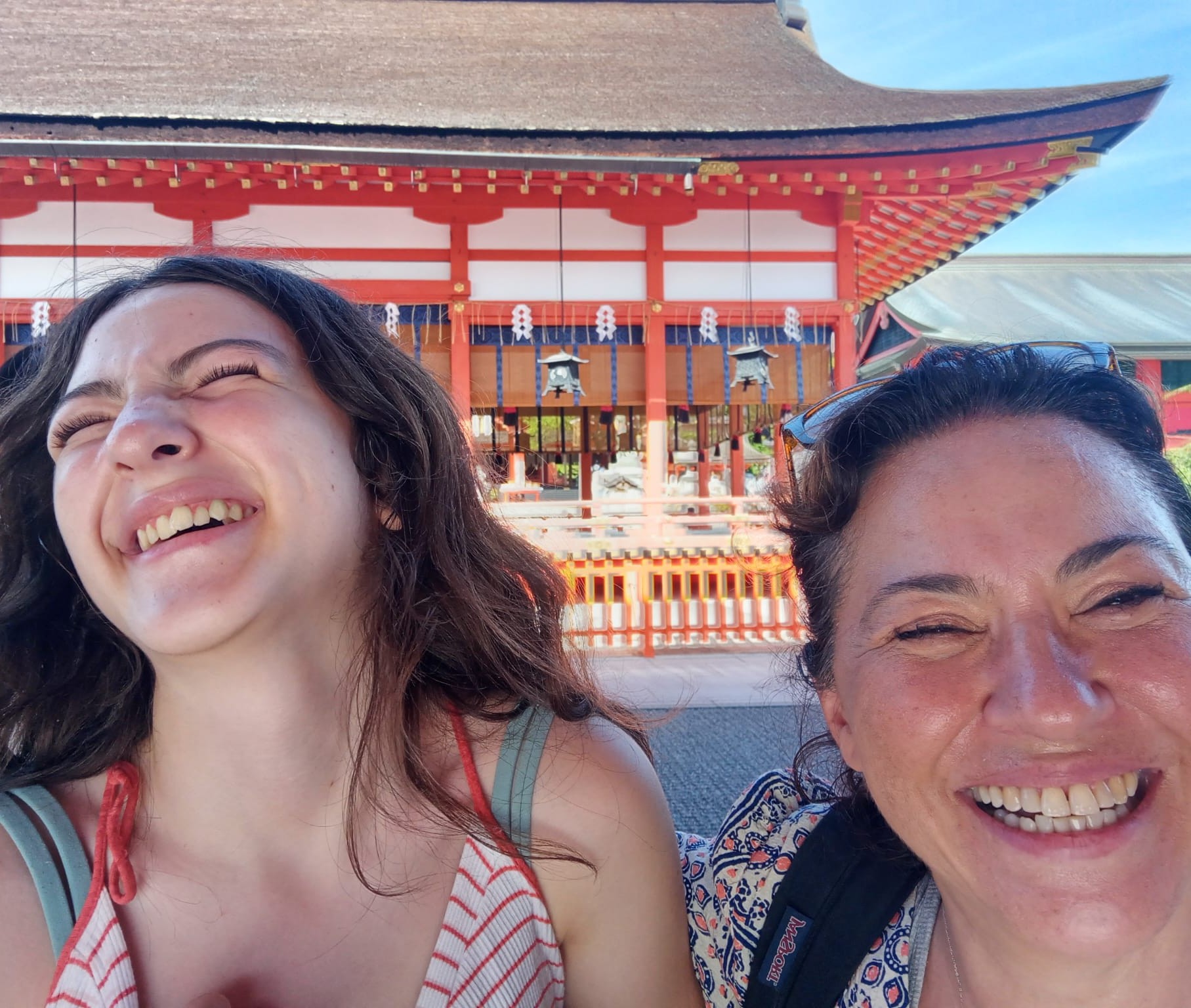 Ceren with her daughter during a trip to Japan